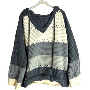 SHEIN 3x Hooded Knit Sweater